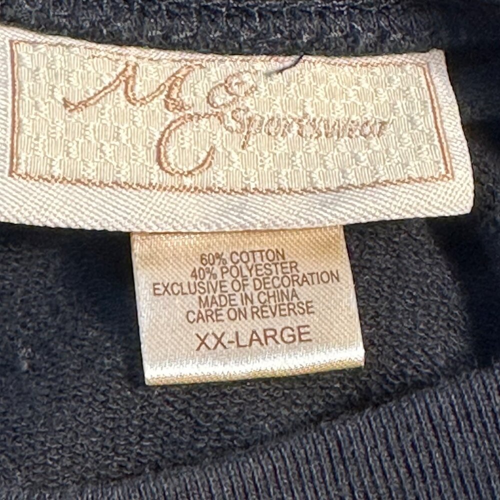 Christmas M&C Sportswear Black Long Sleeve T-Shirt Cozy Comfy Holiday XX-Large - Picture 3 of 9